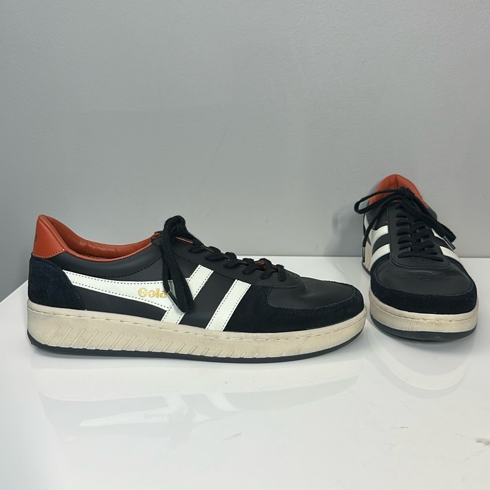 Gold Black And White Grandslam Classic Sneakers Size 13
